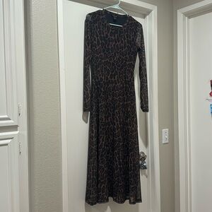 Rachel Zoe Leopard Midi Dress